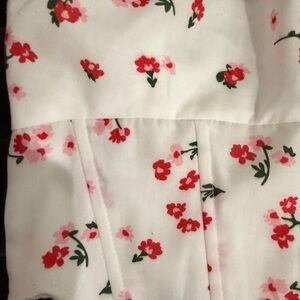 Princess Polly White Floral Bustier Top with Red & Pink Flowers